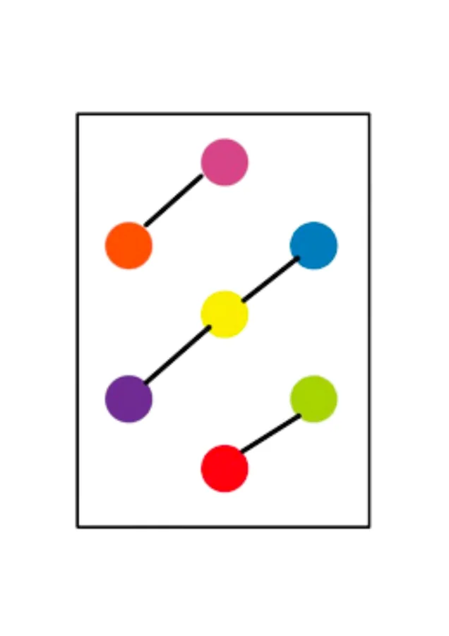 Two short diagonals, one above, one below.